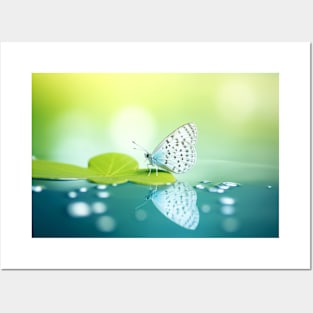 Butterfly Water Nature Serene Tranquil Posters and Art